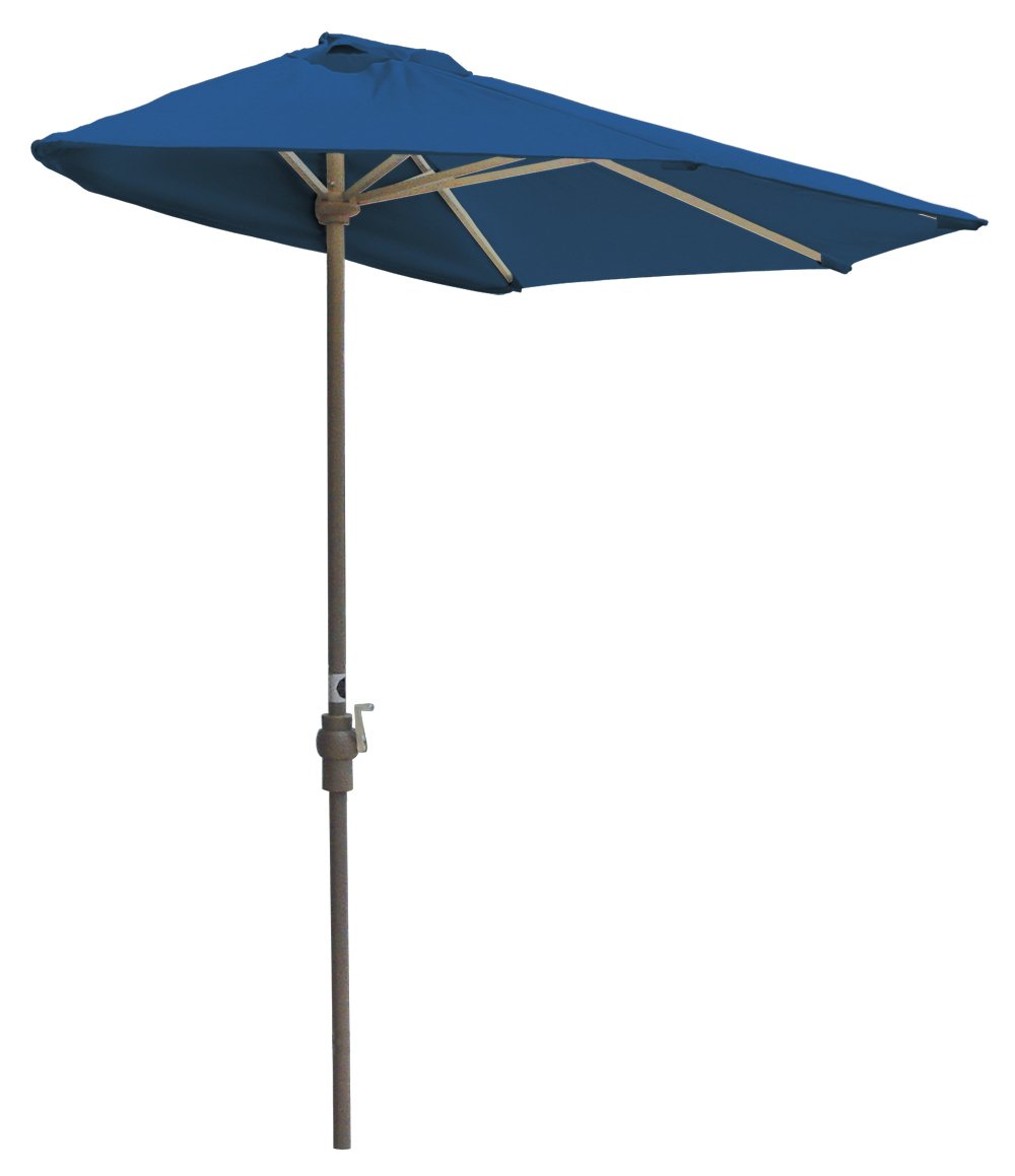 Off-The-Wall Brella Olefin Half Umbrella, 7.5'-Width, Blue