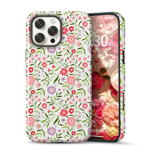 Compatible with iPhone 16 PRO MAX Case Cute Floral Print-Style-14 - image 1