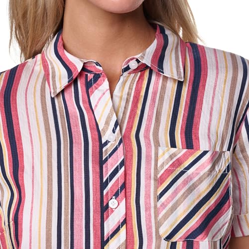 Image of Nautica Women's Button Front Short Sleeve Camp Shirt