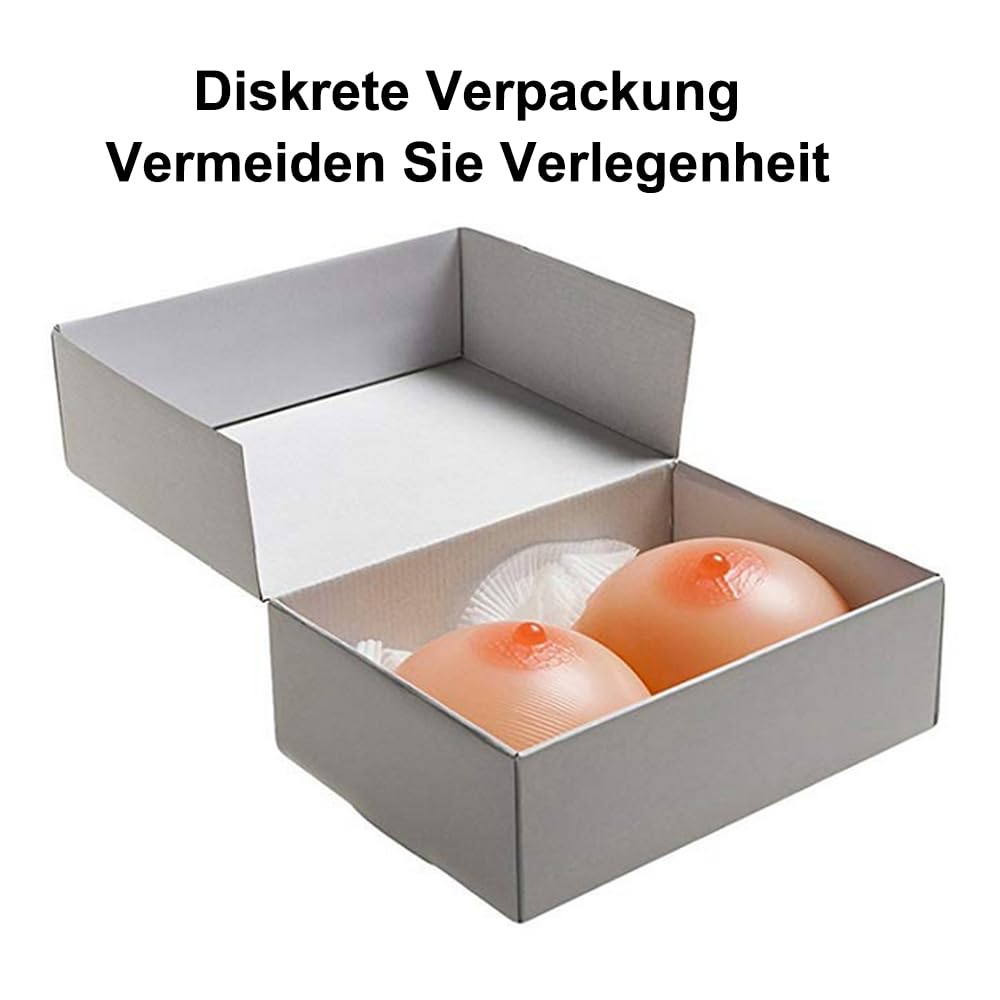 ELMIKA Triangel Silikon Brustformen Falsche Brustprothesen Gefälschte Brüste für Crossdresser Transgender Cosplay Mastektomie, C Cup 800g/Paar