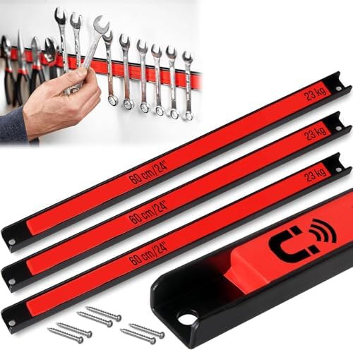 JOMAFA Set 3 piezas Imán para Herramientas 60 CM Tiras Magnéticas...