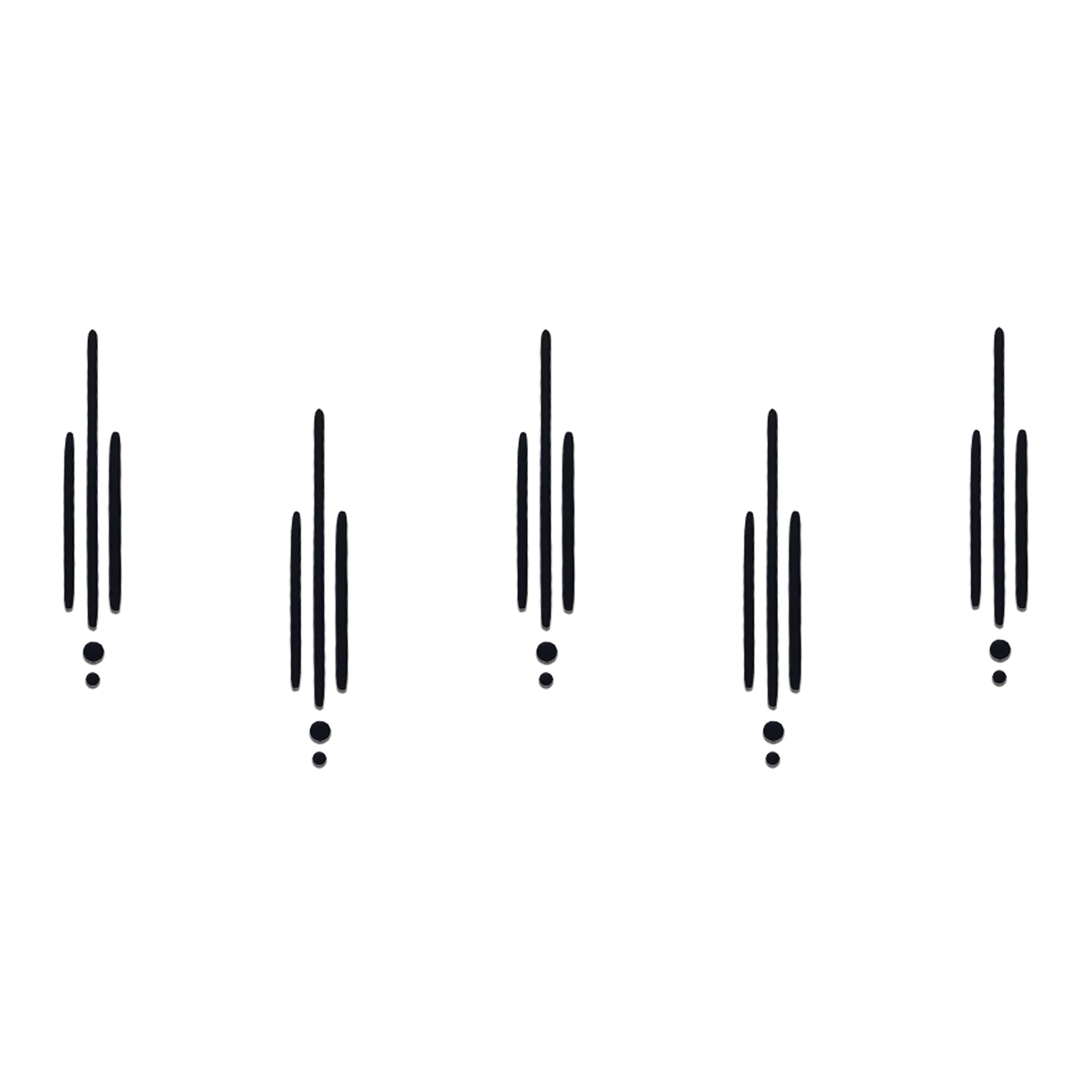 Comet Busters Trendy Long Black Bindis (BV1159)-image-42