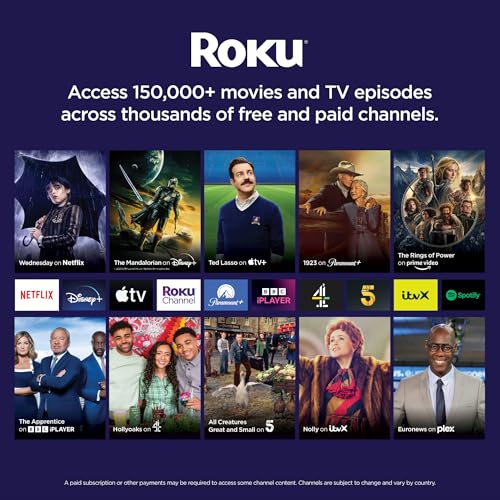 EMtronics EM32ROK Roku Smart TV 32" Inch HD Ready 720p with Netflix, Disney+, BBC, Freeview Play, Dolby Audio, Mobile Control and 3 x HDMI, USB - Black (2024 Model) - Image 3