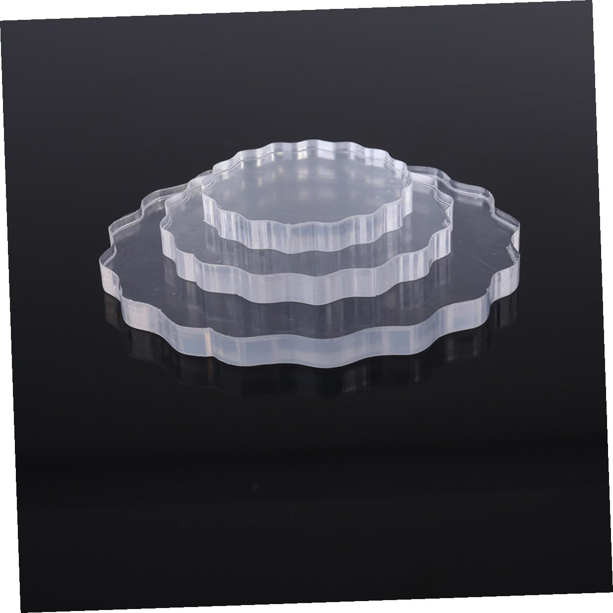 5pcs Acrylic Seal Plates 10x10cm Stamping Block Set for DIY Scrapbooking and Crafting with TPR Material