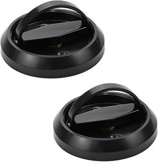 FarBoat 2pcs Recessed Flush Pulls Round Embeded Hidden Concealed Handles for Fireproof Door Closet Cupboard (74mm/2.9inch OD Black)