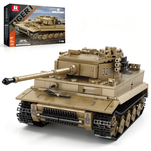 Reobrix Tiger I Panzer Bausatz, World of Tanks Modell für Erwachsene 77031