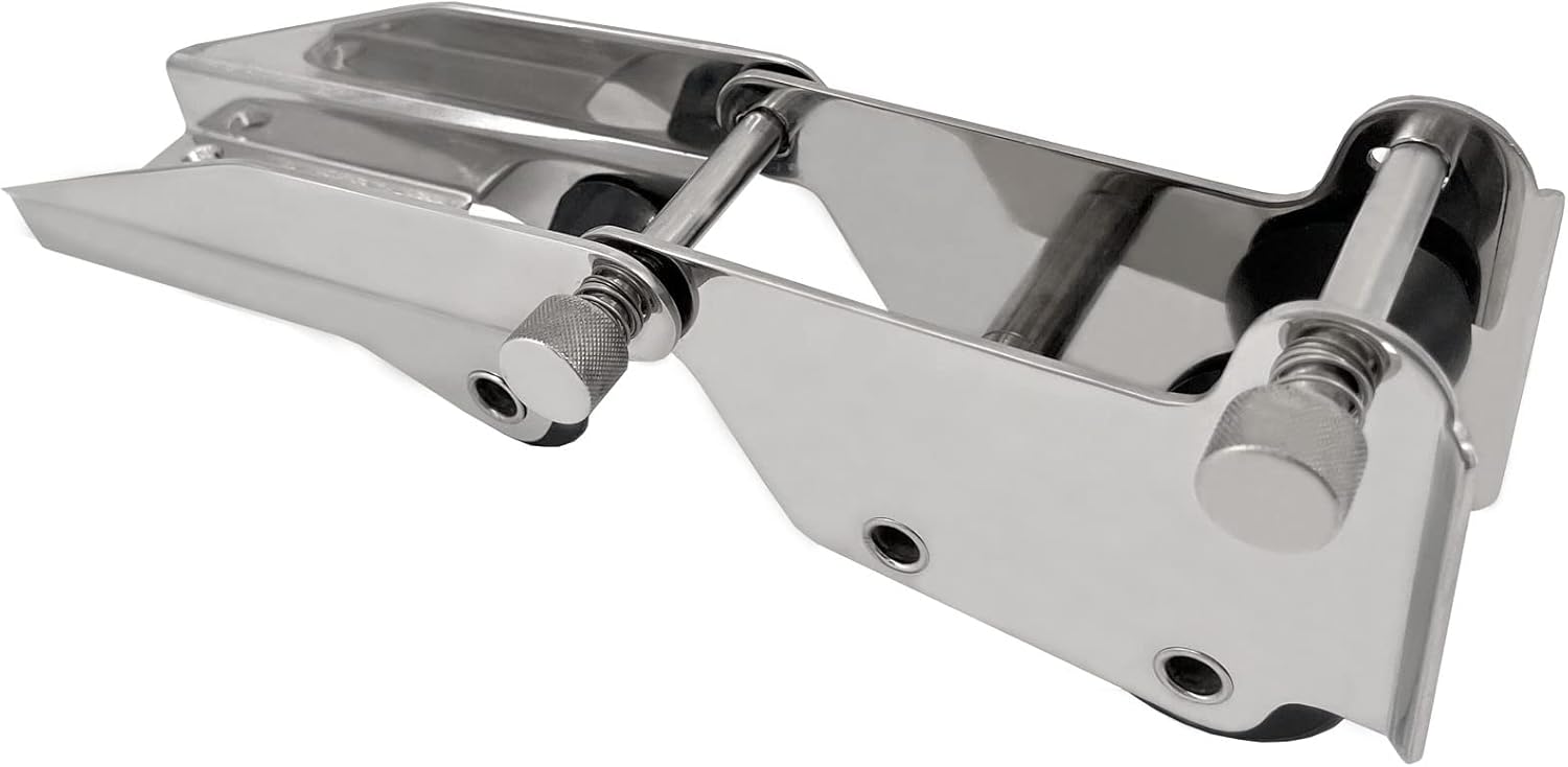 316 Stainless Steel Bow Anchor Roller,Hinged/Pivoting Double Bow Anchor Bracket with Hinged Quick Release pins