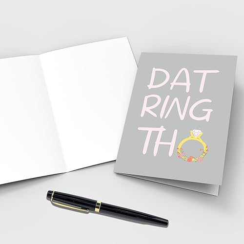 Miniatura 2 de Tarjeta divertida de boda y compromiso, tarjeta de anillo de compromiso, tarjeta de felicitación de compromiso, sin embargo, anillo de fecha