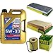 Produktbild QR-PARTS 69370264 Filter Set Inspektionspaket 5 Liter Liqui Moly Motoröl Longlife III 5W-30 MANN-FILTER Innenraumfilter Luftfilter Ölfilter