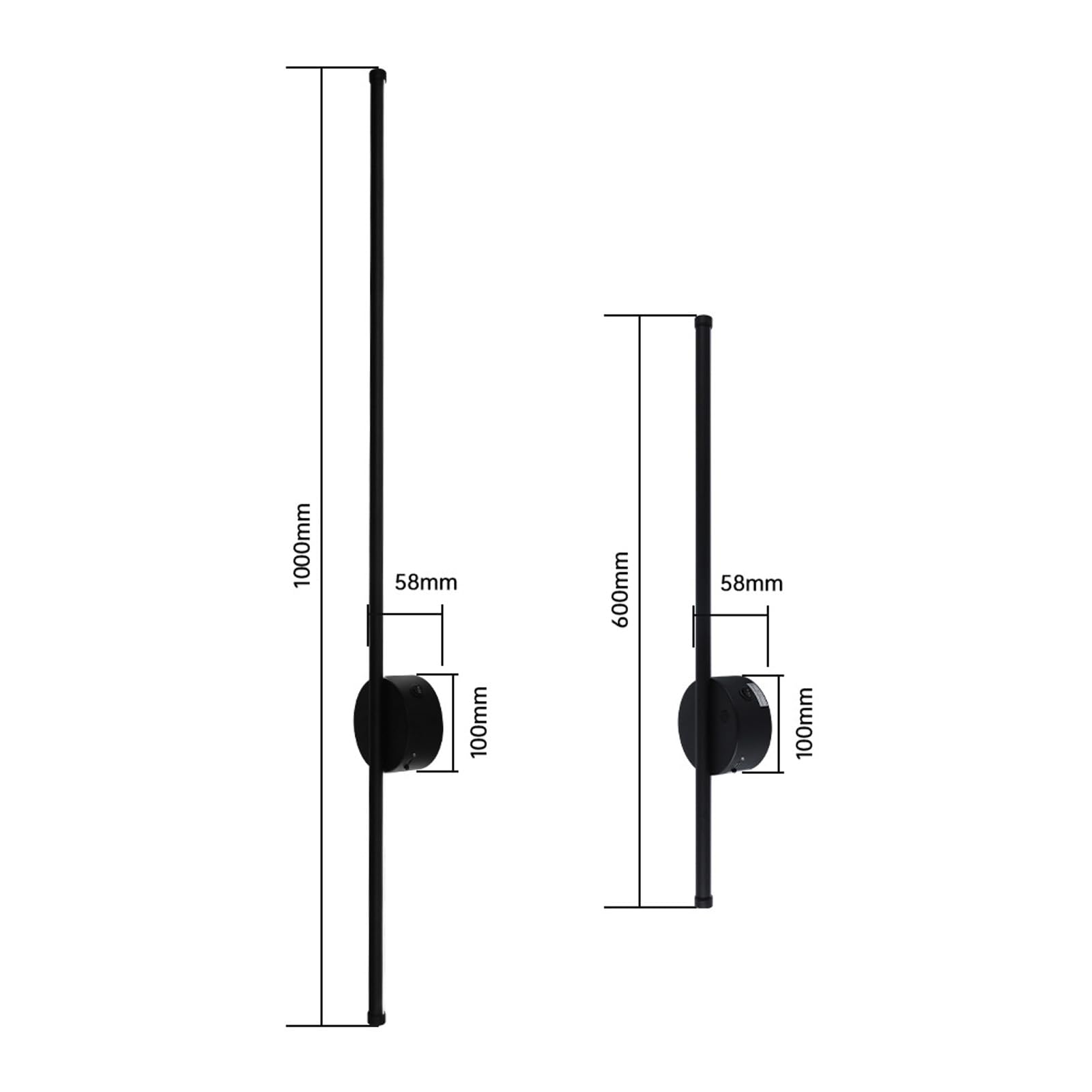 LED Apliques de Pared con Sensor de Movimiento Lámpara de Pared Regulable con Mando Distancia 2700K-6500K Iluminación de Pared USB Recargable para Dormitorios Pasillos Escalera (Color Cobre,100cm)