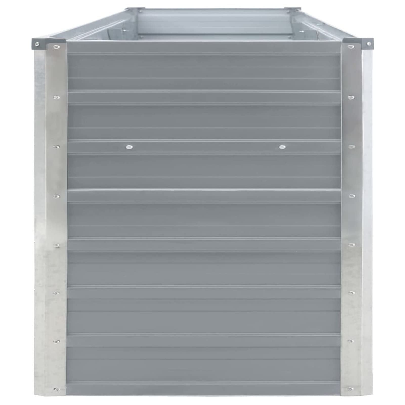 Arriate, Mesa De Cultivo, Huerto Domestico, Cultivo De Plantas Aromaticas, Arriate De Jardín, de jardín de Acero galvanizado Gris 320x40x45 cm
