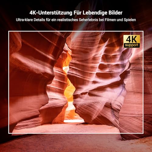 Smart Beamer 4K kompatibel mit Netflix-App,HAPPRUN H11 Beamer Heimkino mit Autofokus & Dolby Audio, WiFi 6 & Bluetooth - Outdoor Projektor Für Garten, Streaming & Spiele ohne TV-Stick – Bild 4