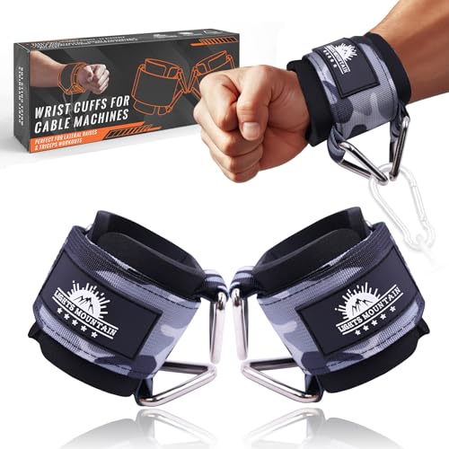 Image of Wrist Cuffs for Cable Machines - Padded & Adjustable Straps for Lateral Raises, Tricep Pushdowns & Strength Training
