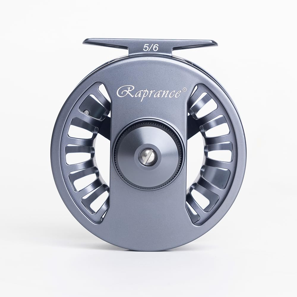 Raprance Fly Fishing Reel - CNC Aluminum Alloy, Ultra-Light, Instant Spool Change Side Button, for Freshwater/Saltwater (Matte Gunmetal Gray)