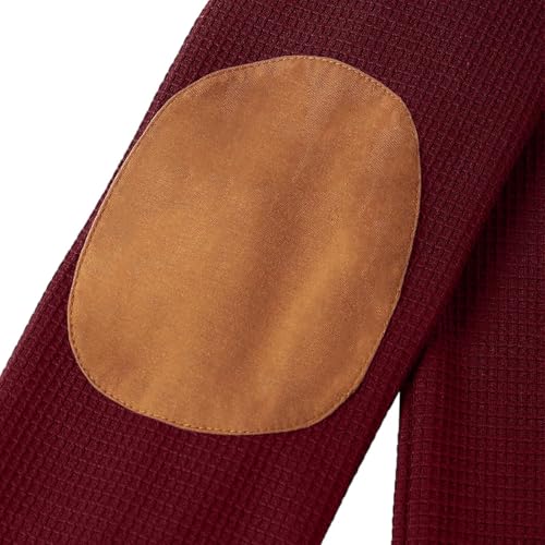 RTRDE Men's Golf Sweatshirts, Long Sleeve Waffle Knit Casual Workout Pullover Sweaters with Pocket, M-3XL4