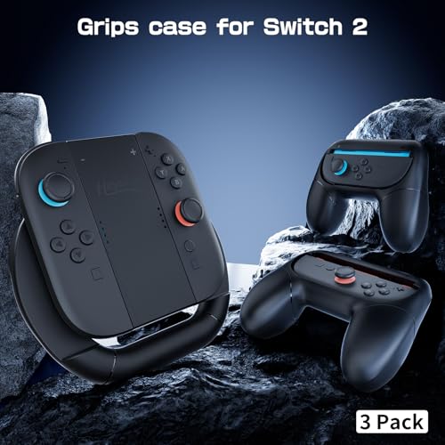 HEYSTOP Joy-Con Grip para Nintendo Switch 2, Set de Fundas 3 en 1 para Joy-Con, Accesorios para Mandos de Juego Perfectos para Juegos de Carreras Compatible con el Control de Nintendo Switch 2 - imagen 7