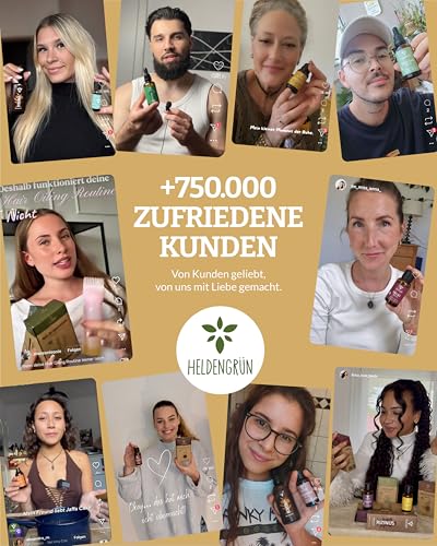 Heldengrün® Arganöl aus Marokko [100% NATURREIN] Dermatologisch getestet - Arganoel Haare für Glanz & Pflege - kaltgepresst & naturrein - Arganöl für Gesicht & Haut - 100 ml