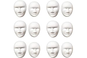 White 12-Piece DIY Mask for Halloween and Masquerade