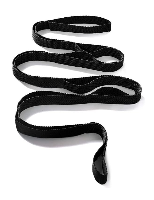 Image of Yoga Stretching Strap 10-Loop Non-Elastic Physical Therapy Strap for Pilates, Dance & Gymnastics 75 inchx1 inch for Men Women