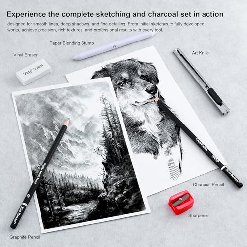 Set profesional de lápices para dibujo 24 piezas miniatura 5