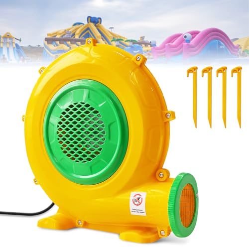 Puligoth Bounce House Blower: 550W Air Blower for Inflatables with Double Sided Fan Blade, Portable and Powerful for Bouncy Castle, Water Slide, Jump Slides, Inflatable Arch