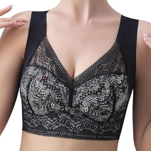 Sujetador Sin Aros Mujer Push Up Sujetadores Sin Costuras Con Relleno Cuello V Suaves Sujetador Reductor Comodos Invisible Bralette Talla Grande Ofertas Brasier Elástico Encaje Sostenes Diario Baratas