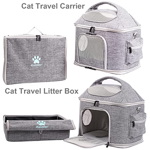 Pet Carrier for Large Cats and Small Dog, Fits up to 20 pounds Fat Cat Car Seat Carrier, Collapsible Soft Side Carrier Airline Approved Under Seat - Thumbnail 5