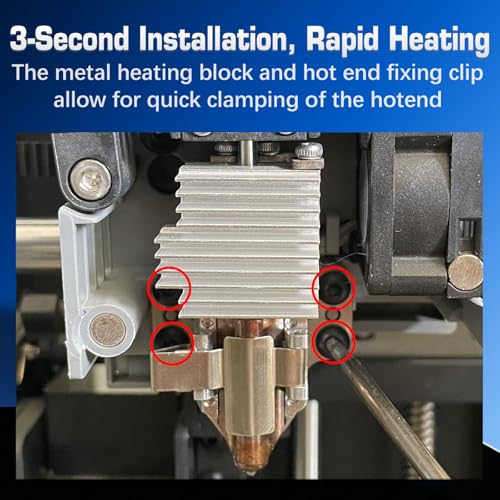 Image of Original for Flashforge AD5X Hotend Heating Assembly Kit Includes Heating Wire, thermistor Temperature Sensor Element, Metal Heating Base+Fixing clamp+4 Fixing Screws. for Flashforge 3D Printer Parts