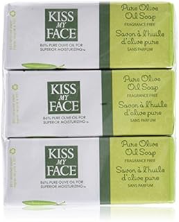 Kiss My Face Bar Soap, Pure Olive Oil, (8 OZ, Pack of 6)