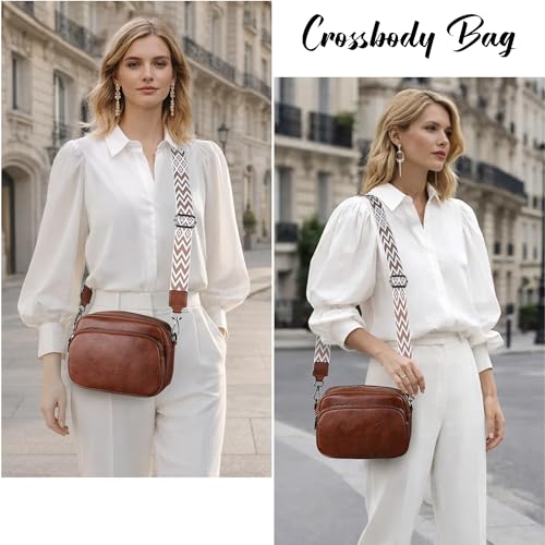 Image of TANTOMI Small Crossbody Bag for Women, Vegan Leather Shoulder Bags for Women, Travel Purse with Adjustable Shoulder Strap
