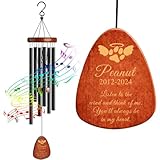 Personalisiertes Windspiel für Haustiere, Gedenkgeschenke für Hunde, Gedenkgeschenke für den Verlust von Hunden, Haustiertrauben, 64 cm, Windspiel für Garten, Terrasse, zum Verlust von Hund, Katze,