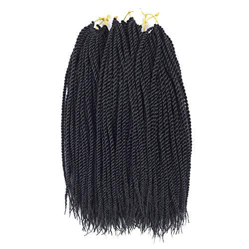 Befunny 8Packs 14" Crochet Braids Senegalese Twist Crochet Hair Small Twists Hair Dark Brown Crochet Braiding Hair Senegal Twists For Black Women 20strands/pack(14", 2#)