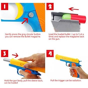 Amazon.com: Colt 1911 Toy Gun with 10 Colorful Soft Bullets