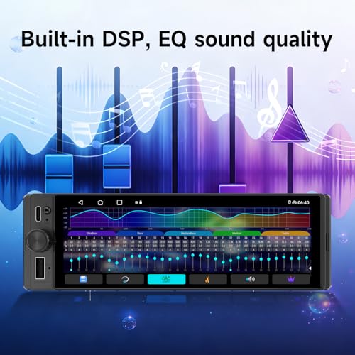 Radio para auto Single Din con pantalla táctil 6.28" miniatura 6