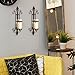 Adeco HD0006 Wall Hanging Candle Holder Sconce, Black with Antique Finish