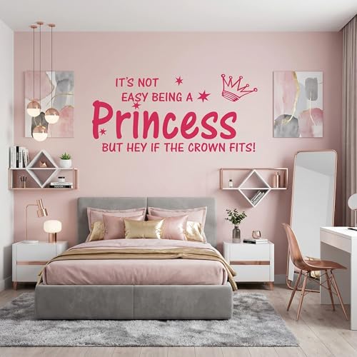 Blinggo vinilo decorativo frase princesa rosa 10 x 22 pulgadas miniatura 6