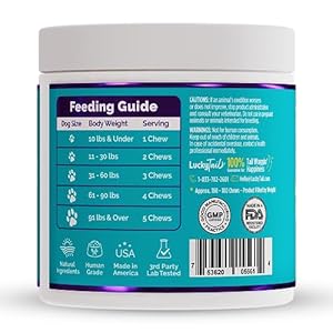   LuckyTail-Dog-Calming-Chews--Anxiety-Treats-Hemp-Melatonin-for-Dogs-Magnesium-Calming-Aid-for-High-Stress-Separation-Thunderstorms-Fireworks