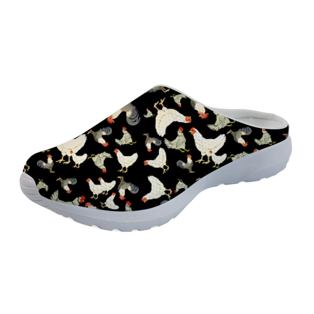 Coloranimal Cute Animal Floral Pattern Pull On Slippers for Women Beach  Flat Shoes