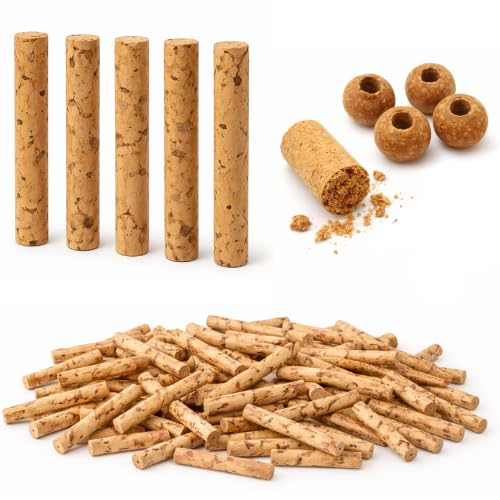 Cork Sticks Carp Fishing Drill Stick Bait Pop Up Ronnie Carp Rigs - 6 & 8 mm - 10 Sticks - UK POST (10, 8mm)