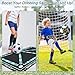 Porceluxe Soccer Training Mat with Adjustable Soccer Return Trainer - Non-Slip Soccer Training Equipment for Kids, Enhances Speed & Agility at Home/School, Ideal Soccer Gift for Young Athletes