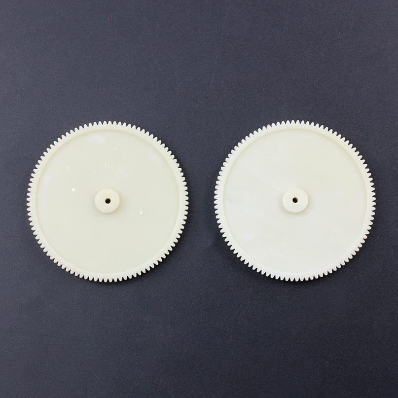 Cosyhat 2Pcs/Set Big Gear 100/120 Teeth 0.5 Modulus Plastic Gear Big Gear Pinion Model Toy DIY Wheel Gear (Size : 120 Teeth)