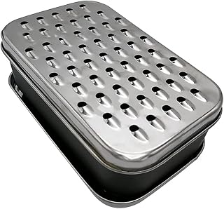 TSMORY Rallador de queso con recipiente de ahorro de alimentos, rallador 2 en 1 para frutas y verduras