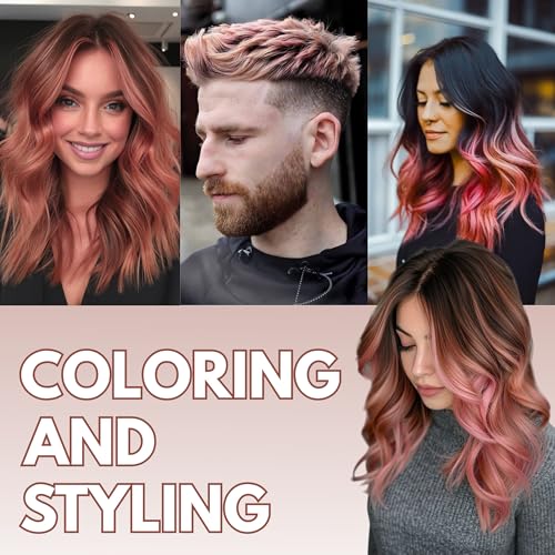 Image of Temporay Hair Color Wax | Metallic Shine | For Men & Women | DIY Instant Hair Color | Temporay Color 1 Day 1 Wash | No Ammonia, Bleach & Damage | Rose Gold - 100 gram