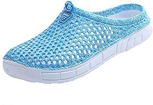BODON Womens Summer Breathable Mesh Slippers Lightweight Mesh Blue
