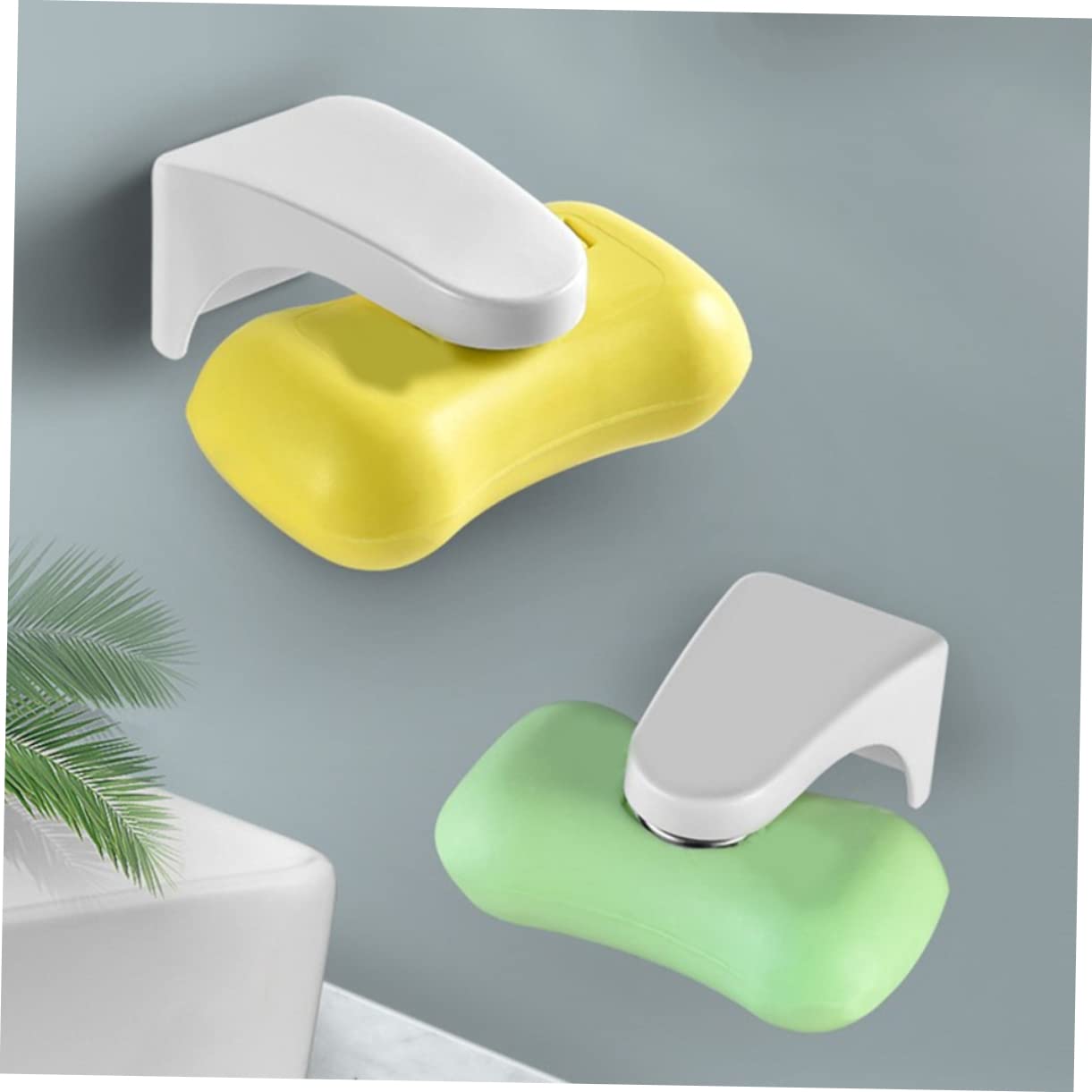 SOIMISS Soporte De Jabón Magnético Jabonera Magnética De Pared Jabonera Sin Taladro Bomba Dispensadora De Jabón Artículos De Aseo Agotador De Jabón De Ducha 2 Piezas X 4