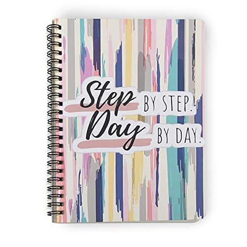 Image of PAPBOO A5, Easy to Carry, Step & Do More, Spiral Wiro Notebook : 100 GSM Natural Shade Paper, Dot Grid, 2 * 120 Pages, Journal, Diary, Gift