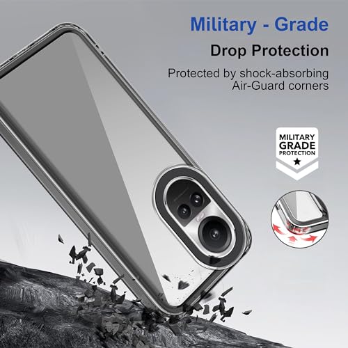 Image of amazon basics Back Case Cover for Oppo Reno 10 5G (TPU + PC Translucent Black)