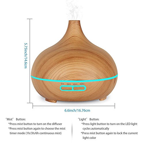 Bigfox, umidificatore da 300 ml Yellow