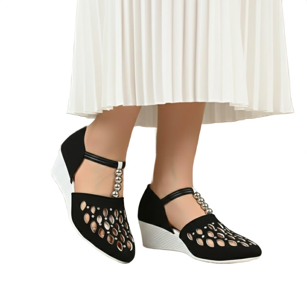 Suede Casual Footwear for Womens Stylish Flat Chappl Bellies for Party Formal Wear Casuals Comfortable and Fashionable Flat bellies for Women & Girls Women's Pointed Toe Ankle Strap Flats, D'Orsay Style Pointed Toe Slip-On Shoes with Low Heel, Casual Comfortable Footwear-image-8