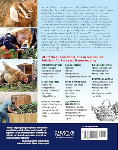 50 Projects for Building Your Backyard Homestead, Updated Edition: A Hands-On, Step-By-Step Sustainable-Living Guide (Creative Homeowner) Self-Sufficiency Gardening, Chicken Coops, Sheds, and More - Image 2